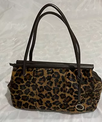 Edina Ronay 100% Cow Leather Soft Hairy Leopard Print Handbag • £19.49