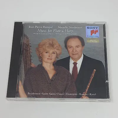 Jean Pierre Rampal Marielle Nordmann Music For Flute & Harp (CD Jul-1990 Sony) • $2.99