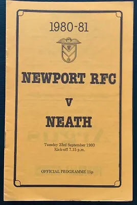 1980 NEWPORT V NEATH Programme  • £1.45