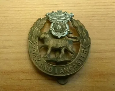Vintage York And Lancaster Regiment Cap Badge • £1.25