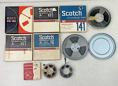 Analog Reel To Reel Magnetic Recording Tape Lot X10 SCOTCH SONY REALISTIC 5  3  • $29.99