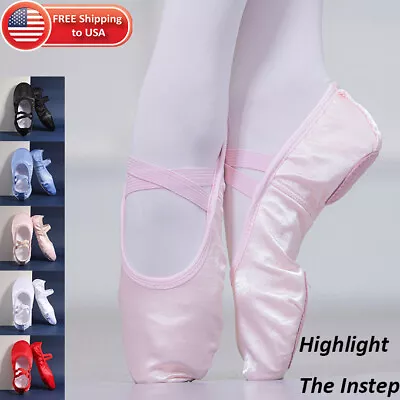 Ballet Shoes For Girls Toddler Ballet Slippers Soft Leather Boys Dance Shoes • $12.99