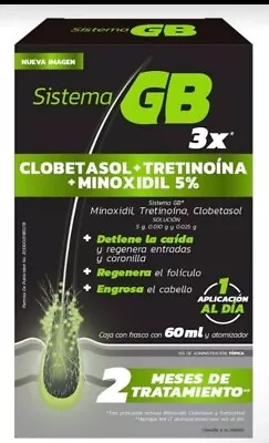 Sistema Gb Triple Formula De Crecimiento/hair Growth Promoter/60ml/minoxidl • $87.95