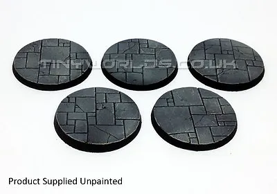 40mm Round Paved Dungeon / Temple Scenic Resin Bases Warhammer 40K • £7.99