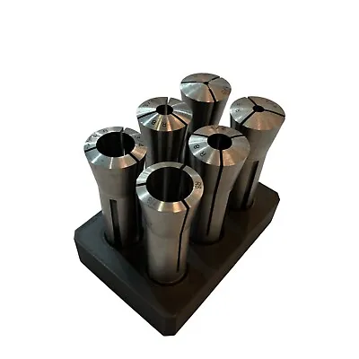 R8  COLLET RACK Holder HOLDS 6 STANDARD COLLETS No Collets Included (Stand Only) • $20