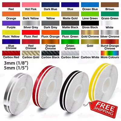 15mm 9/16  Roll PIN STRIPE Car Striping Trim Twin Lines TAPE Decal Vinyl Sticker • $8.90