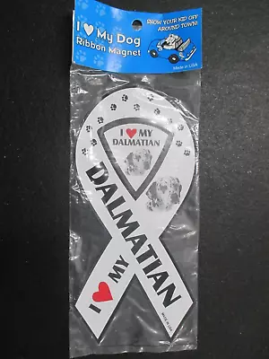 I Love/heart My Dog Dalmation Ribbon Magnet New Old Stock Sealed Usa Made 8  • $10.50