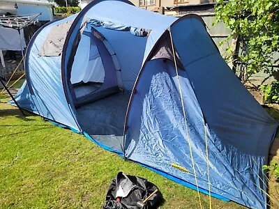 Halfords 4 Man Tent. 2 Double Air Beds And New Windbreaker  • £130
