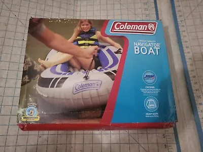 New Coleman Navigator Inflatable Boat 2 Person Capacity 370 Lbs. Heavy Duty • $75