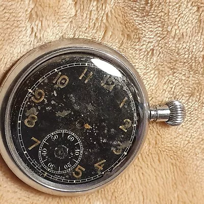 £15.40 • Buy WW2 Men Swiss Made Pocket Watch G.S.T.P XX 113015 Bravingtons For Spare.