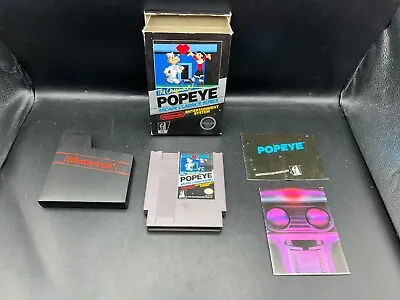 Popeye Hangtab Black Box Nintendo NES Complete In Box CIB WATA CGC • $199.99