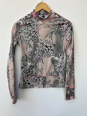 Adidas Stella McCartney Small Top True Purpose Floral Blush Pink Gray Black • $49.50
