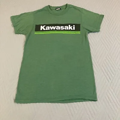 Vtg Kawasaki Racing T Shirt Small Green Soft Dirt Bike Engine Snowmobile Team • $24.99