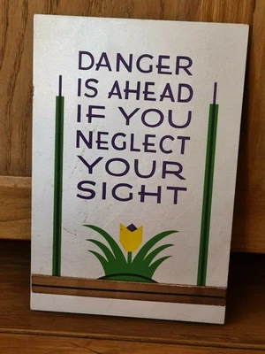 £15 • Buy Art Deco 1930's Opticians Sign Written Advertising Display Card (4)