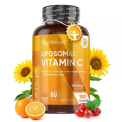 Liposomal Vitamin C - 180Capsules - Immune Support - Tiredness & Fatigue - Vegan • £28.99