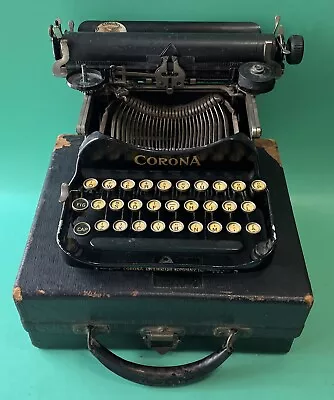 Vintage Antique 1919 Corona Model 3 Folding Typewriter Beautiful Rare - Untested • $250