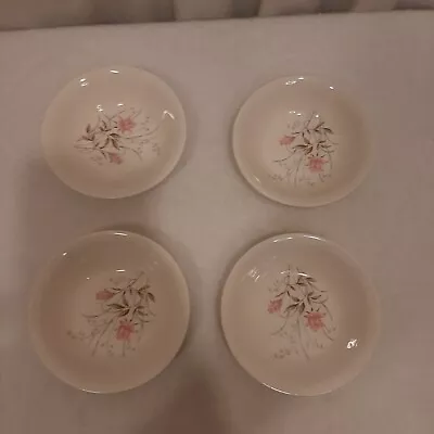 Mount Clemens Pottery Mt. Rose 4 Small Dessert Vegetable Bowls MCM Floral Flower • $49.99