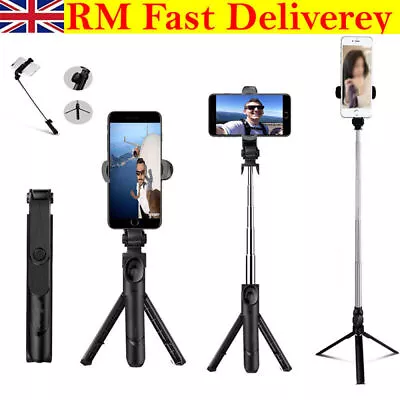 Bluetooth Selfie Stick Universal Extendable Wireless Tripod Foldable For IPhone • £7.28