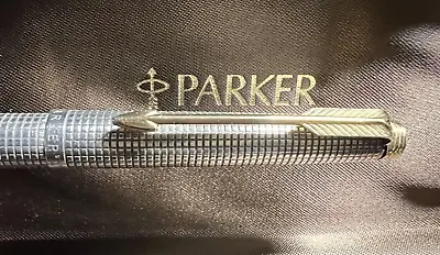 Parker Pen Sphere Silver Solid Sonnet Vermeil Cisele Plating Gold • $163.01