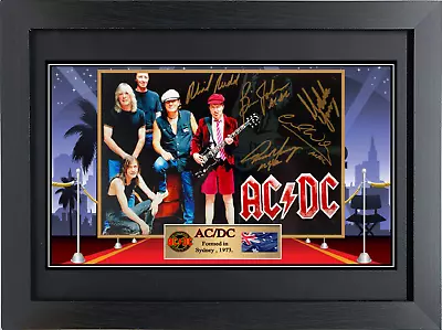 AC/DC Mounted Signed Autograph Presentation  Inc Free Gift. • £10