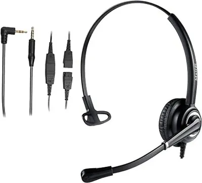 MAIRDI Telephone Headset With 2.5mm 3.5mm Connector For Landline Deskphone Cell • £29.90