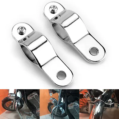 2X Adjustable 30-35MM Bull Bar Clamp Foglight Bracket Mount Motorcycle T08 • $45.99