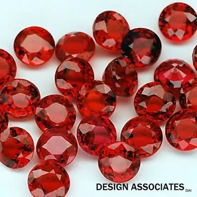  Ruby 4.00 Mm Round Cut Earth Mined And Treated Gemstone  Aaa  1 Pc Set (169609) • $9.99