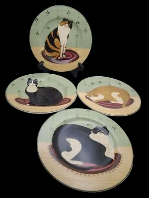 Warren Kimble Cat Collection Sakura Oneida  8  Dessert Salad Plates Set Of 4  • $19.99