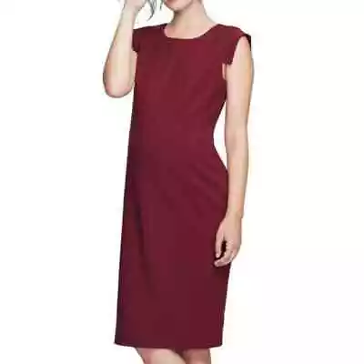 Hatch X J.Crew Women's Size 2 Maternity Resume Dress Casual Work Wear Burgundy. • $59.99