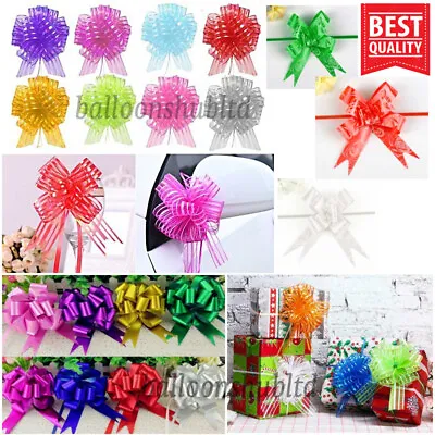 £4.39 • Buy 10,20 Pull Bow Ribbon Gift Wrapping Wedding X'mas Party Décor Wrap Large Bows UK