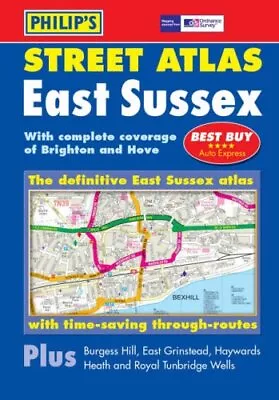 Philip's Street Atlas East Sussex: Pocket By Philip's Maps Paperback Book The • £3.59