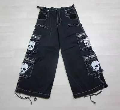 Vintage Tripp NYC Men's Pants (L) Daang Goodman Skull Goth Y2K Wide Leg W/Chains • $199.98