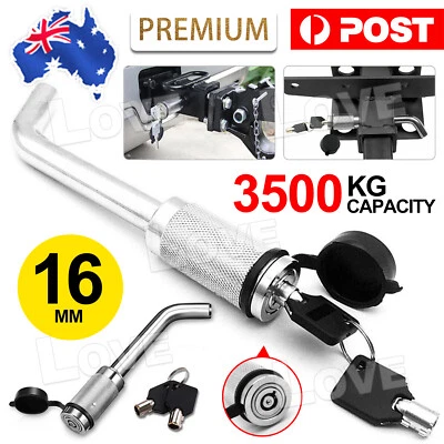 $16.85 • Buy Hitch Pin Lock Receiver Tow Bar Ball Security L Type Caravan Trailer Anti Theft