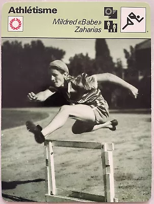 1979 Sportscaster Track And Field Card          Mildred Babe Zaharias     French • $49.99