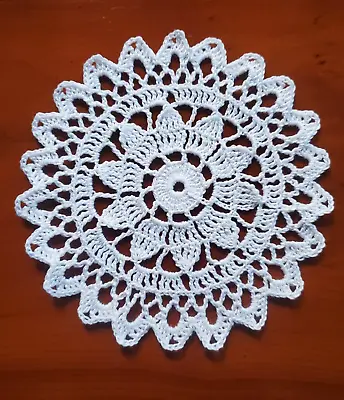 Crochet Cotton 6  Acorn Coaster/Doily In White For Dreamcatcher • £2.90