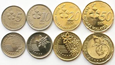 Malaysia 4 Coins Set  2016-2017 Flowers (#3486) • $2.60