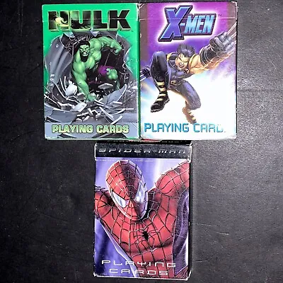 Marvel Bicycle 3 Decks Playing Cards Spider-Man X-Men Wolverine & Hulk Complete • $18.90