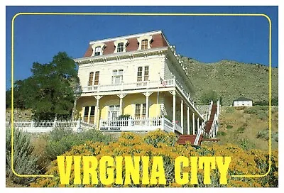 Savage Mansion Virginia City Nevada Unposted Wob Chrome Postcard • $4