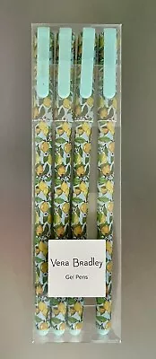Vera Bradley Set Of 4 Gel Pens - Lemon Grove - NIP NWT • $13.99