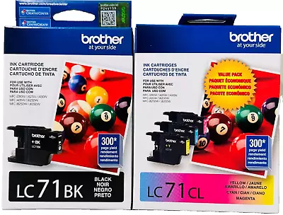 New Genuine Brother LC71 Black Color 4PK Ink Cartridges MFC-J280W MFC-J425W • $28.99