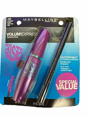Maybelline Volum' Express Falsies Mascara 255 Blackest Black Value Pak • $6.64