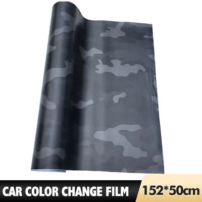 Black Red Camouflage Camo Vinyl Moto Car Wrap Film Decal Wrapping Sticker Decal • £15.59