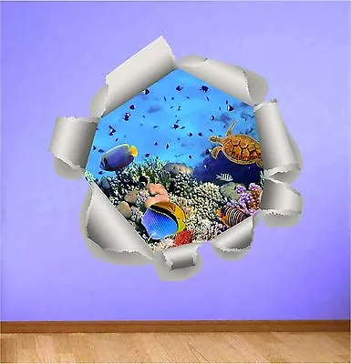 Sea Peel Aquarium Fish Underwater Wall Art Sticker Decal Mural Transfer P2W • £4.99