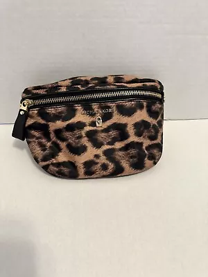 Michael Kors Leopard Adjustable Strap Leather Fanny Pack Size S #554756 • $39.25