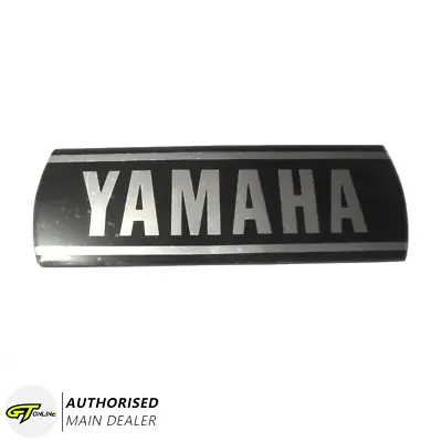 Yamaha Badge Logo Emblem Decal Sticker Black Silver 90mm X 32mm OEM Genuine • £11.50