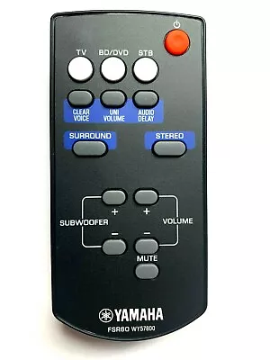 New Genuine Yamaha FSR60 Sound Bar Remote For ATS-1010 YAS-101 YAS101BL WY57800 • $14.95