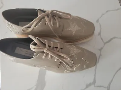 STELLA MCCARTNEY Elyse Star Taupe Brogues Size 38 • $150