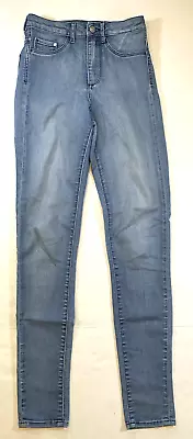 H&M Jeans Womens 27 High Rise Waisted Super Skinny Skinny Stretch Faded Denim • $12.88