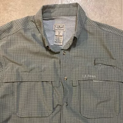 LL Bean Large Men's Fishing Hiking Outdoor Shirt Long Sleeve Size Medium Tall • $15