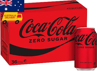 Coca Cola Zero Sugar - Coke Zero Sugar Soft Drink 375ml 36 Pack • $42.99